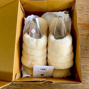 Cream Ugg Fluff Yeah Slide